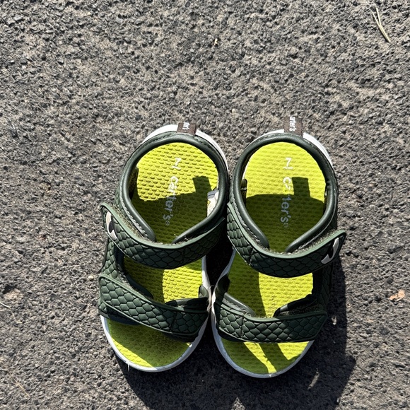 Carter's Green and Yellow Kids Sandals - Picture 4 of 9